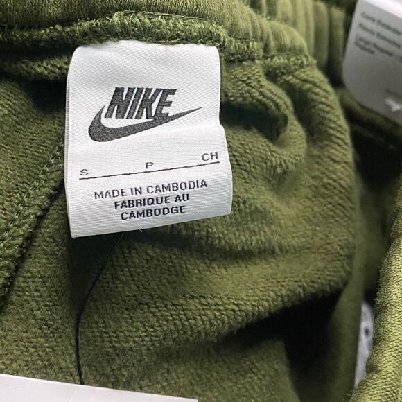 Nike Mens Sportswear Swoosh Semi Brushed Back Olive Pants Size M DD6001-326 New - Picture 10 of 12